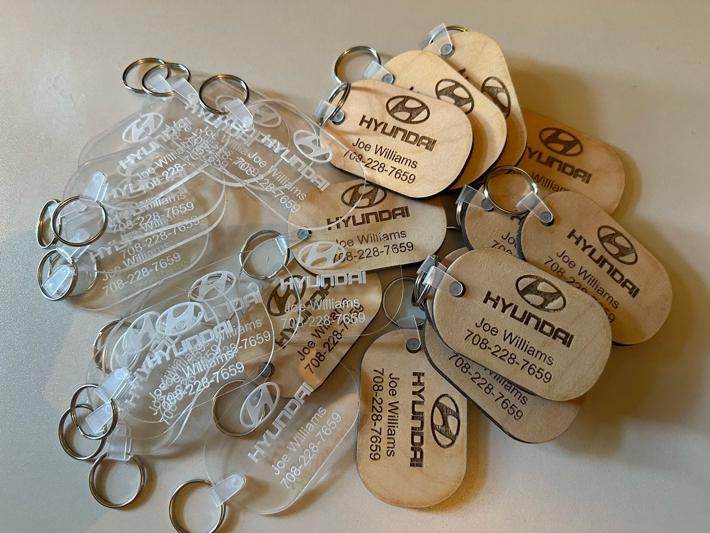 Wooden/ Acrylic Keychain with Ring- Oval or House Shape (25 pieces)