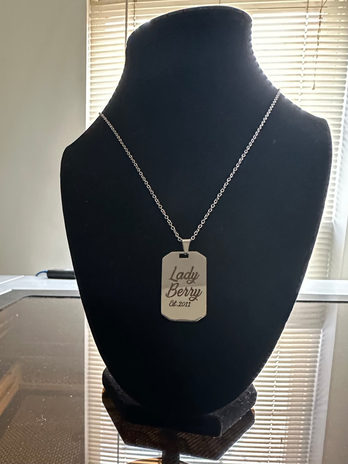 Personalized Engraved Dog Tag Necklace