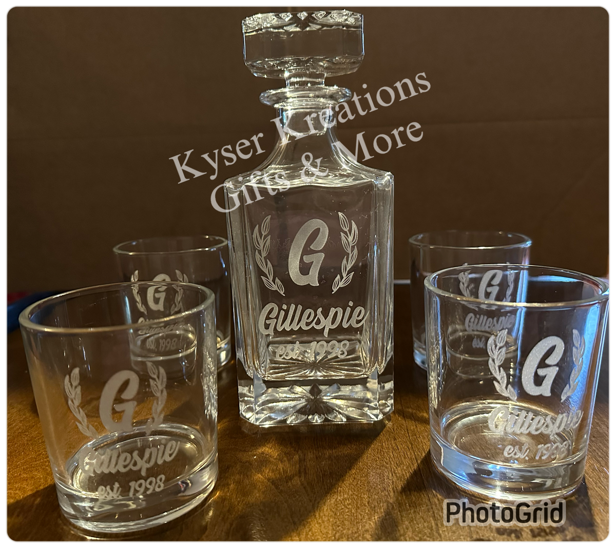 Personalized Whiskey Decanter Gift Set