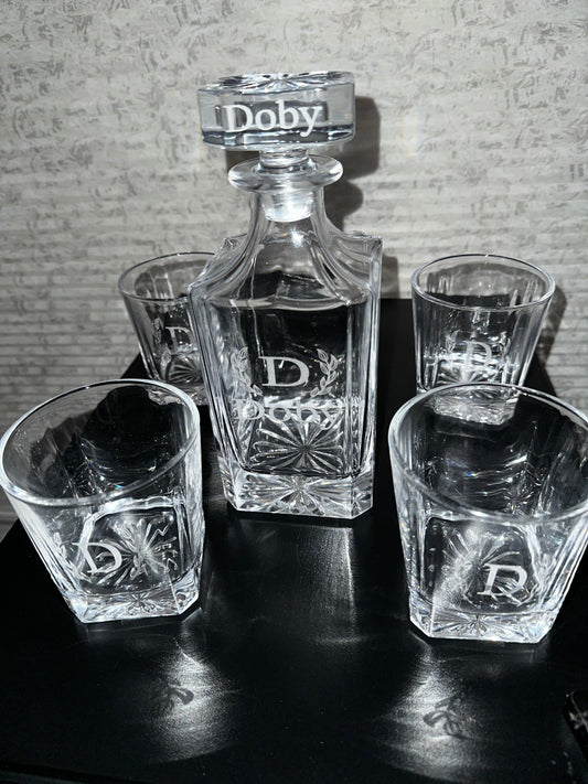 Personalized Whiskey Decanter Gift Set