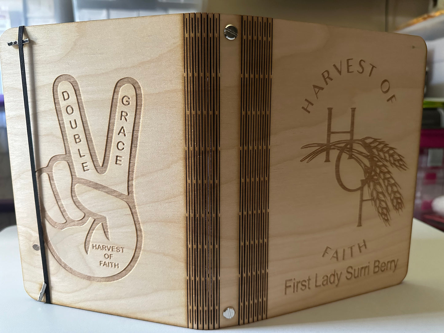 Personalized Lay-Flat Wooden Book