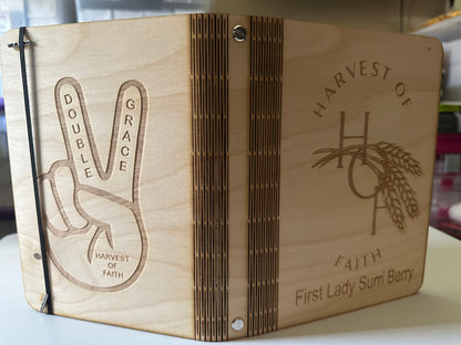 Personalized Lay-Flat Wooden Book