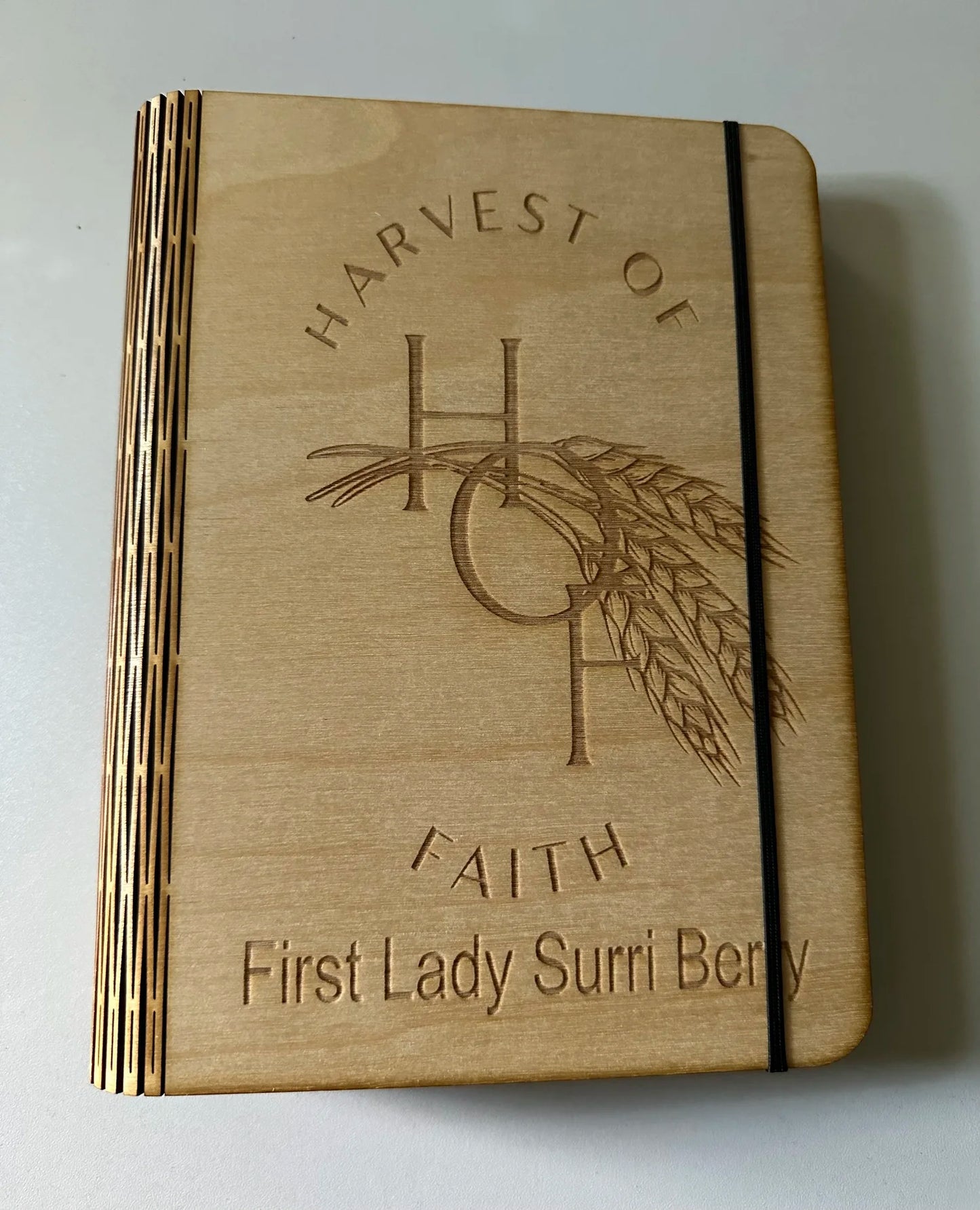 Personalized Engraved Wood Notebook