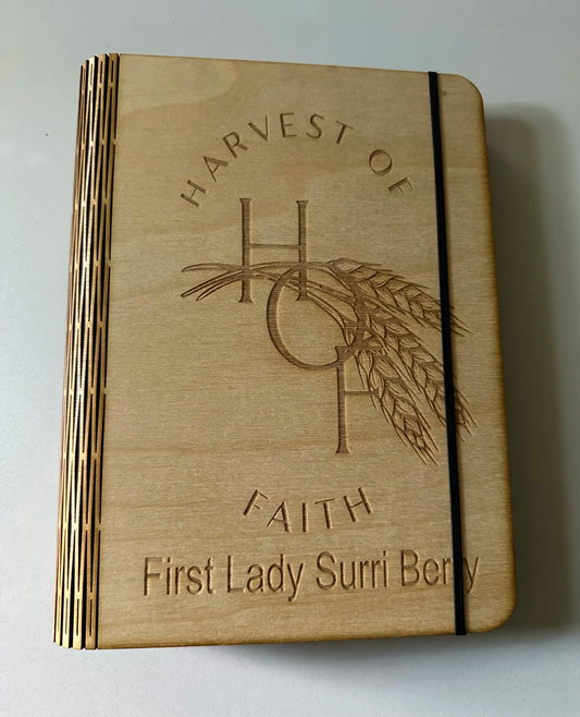 Personalized Engraved Wood Notebook