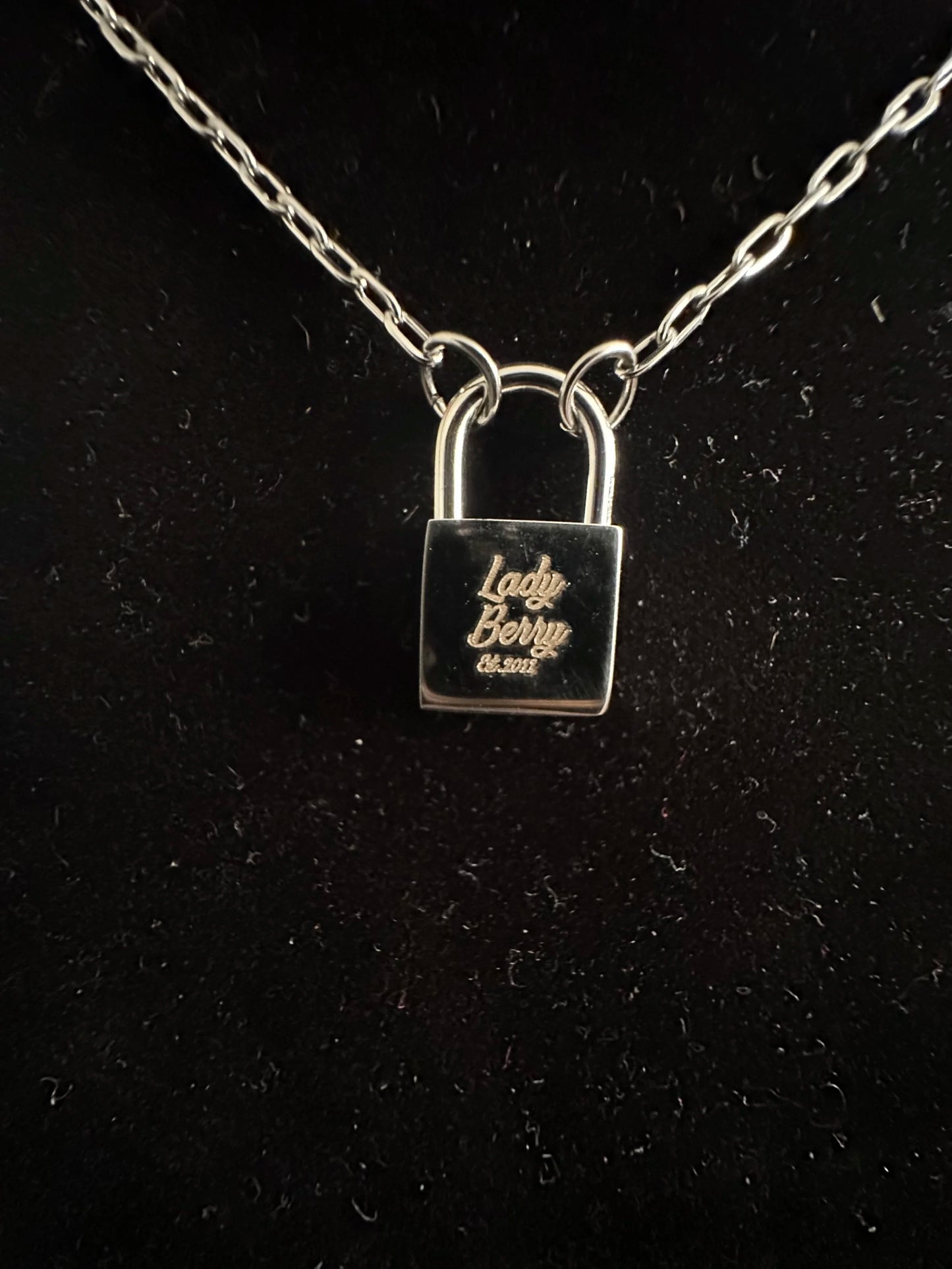 Custom Petite Lock Pendant Necklace