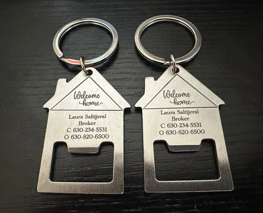 House Bottle Opener Keychain
