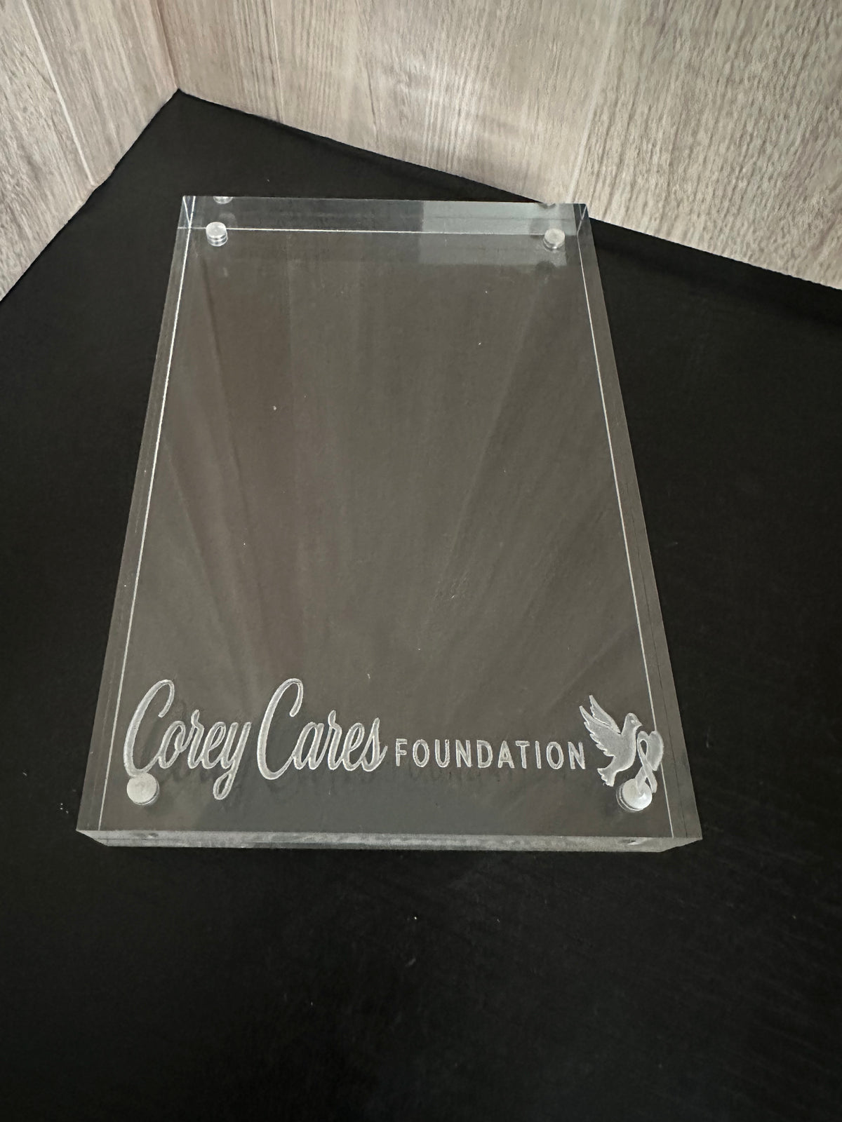 Engraved Glass Photo Frame