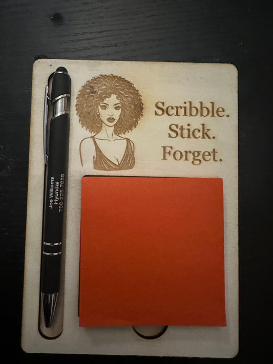 Engraved Sticky Note Holder